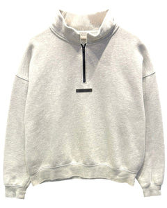 Essentials Fear of God Mockneck 1/2 Zip Sweatshirt 'Light Heather Oatmeal' - Bisy Clothing