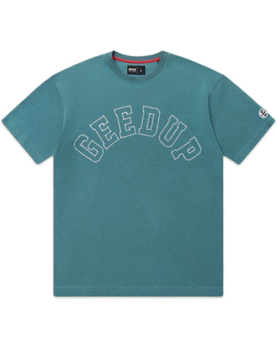 Geedup College Logo T-Shirt Turquoise/White - Bisy Clothing