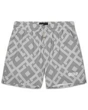 Load image into Gallery viewer, Geedup G Monogram Swim Shorts in Grey - Bisy Clothing