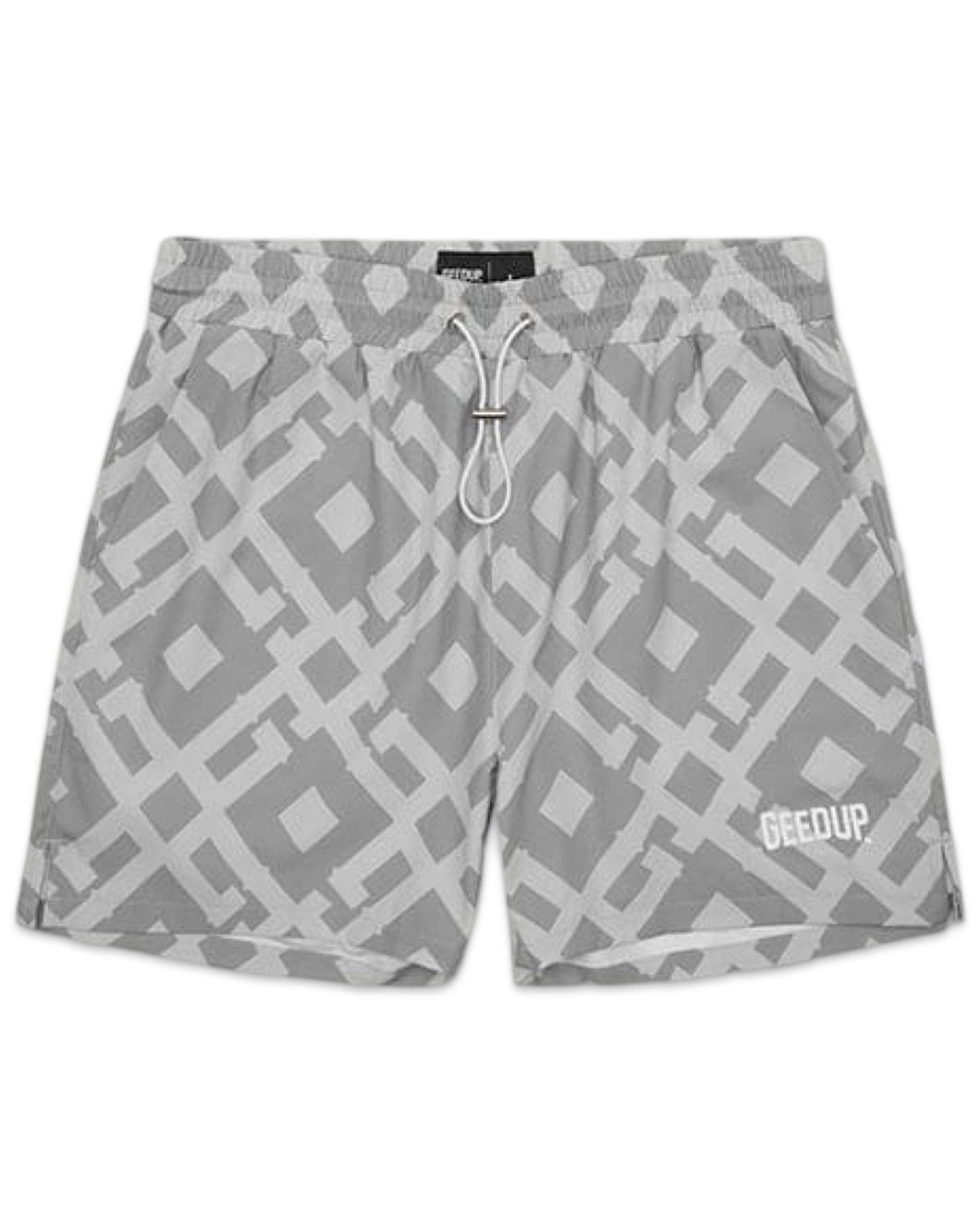 Geedup G Monogram Swim Shorts in Grey - Bisy Clothing