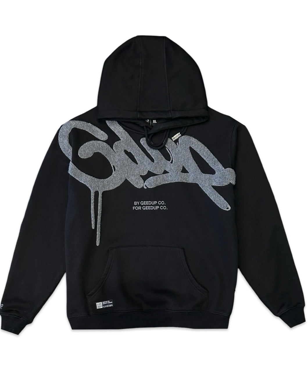 Geedup Handstyle Hoodie in Black / Grey (2024) - Bisy Clothing