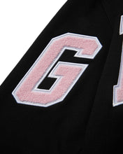 Load image into Gallery viewer, Geedup Team Logo Cropped Hoodie Black/Dusty Pink (2025) - Bisy Clothing