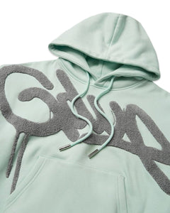 Geedup Team Logo Cropped Hoodie Teal / Grey (2025) - Bisy Clothing