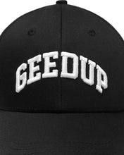 將圖片載入圖庫檢視器 Geedup x NYFW 6 Panel Baseball Cap in Black - Bisy Clothing