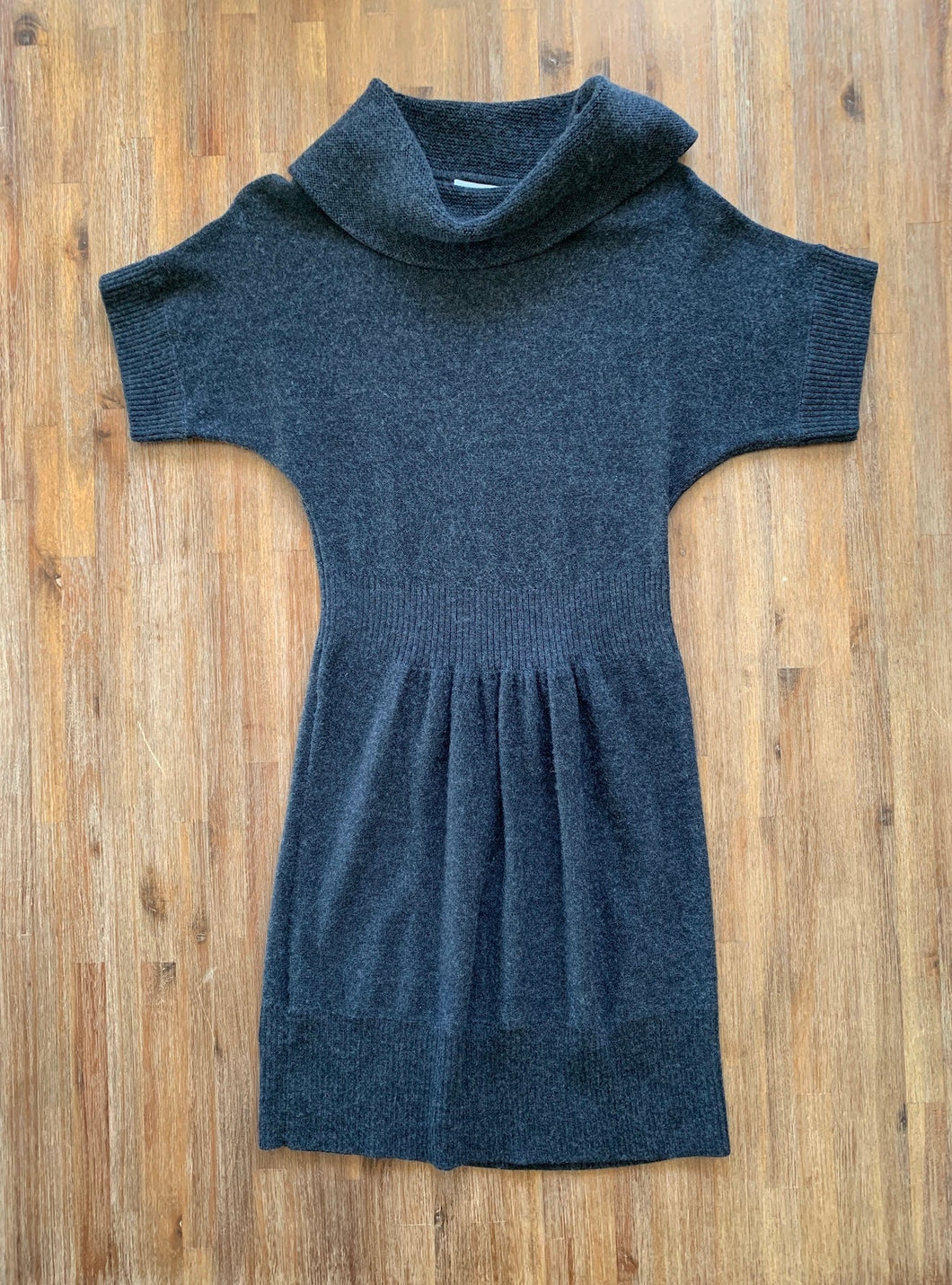 LOFT Size S By Ann Taylor Grey Knit Short Sleeve Dress Women's JAN19 - Bisy Clothing