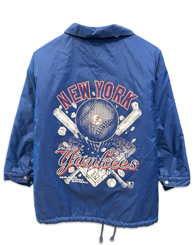 MLB Vintage 1994 New York Yankees Baseball Zip Jacket in Blue - Bisy Clothing