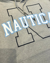 將圖片載入圖庫檢視器 Nautica College Skylan Letterman Heavyweight Hoodie in Grey - Bisy Clothing