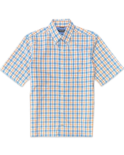 Nautica Short Sleeve Check Shirt Classic Fit - Bisy Clothing