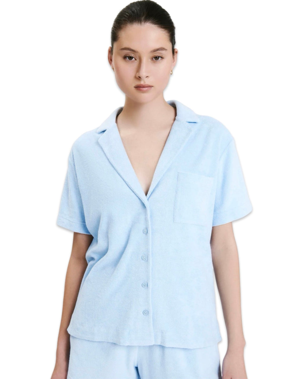 Nude Lucy Inka Terry Shirt in Sky Blue - Bisy Clothing