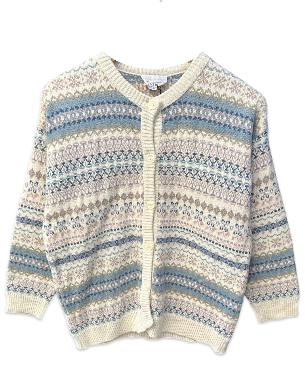 Katies Vintage Acrylic Knit Buttom Jumper