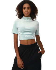 Reebok Energy Cropped Short Sleeve T-Shirt in Seaside Green - Bisy Clothing