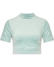 將圖片載入圖庫檢視器 Reebok Energy Cropped Short Sleeve T-Shirt in Seaside Green - Bisy Clothing