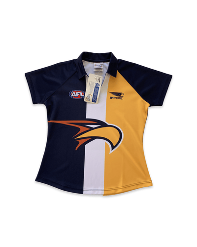 SEKEM Size 10 - 12 AFL Official West Coast Eagles Womens Polo New JAN0921 - Bisy Clothing