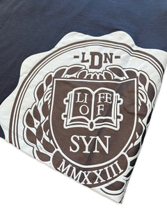 Syna World College Short Sleeve T-Shirt in Navy - Bisy Clothing