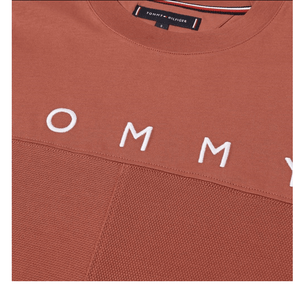 Tommy Hilfiger Mono Flag Short Sleeve T-Shirt Dusty Copper⏐ Size XS - Bisy Clothing