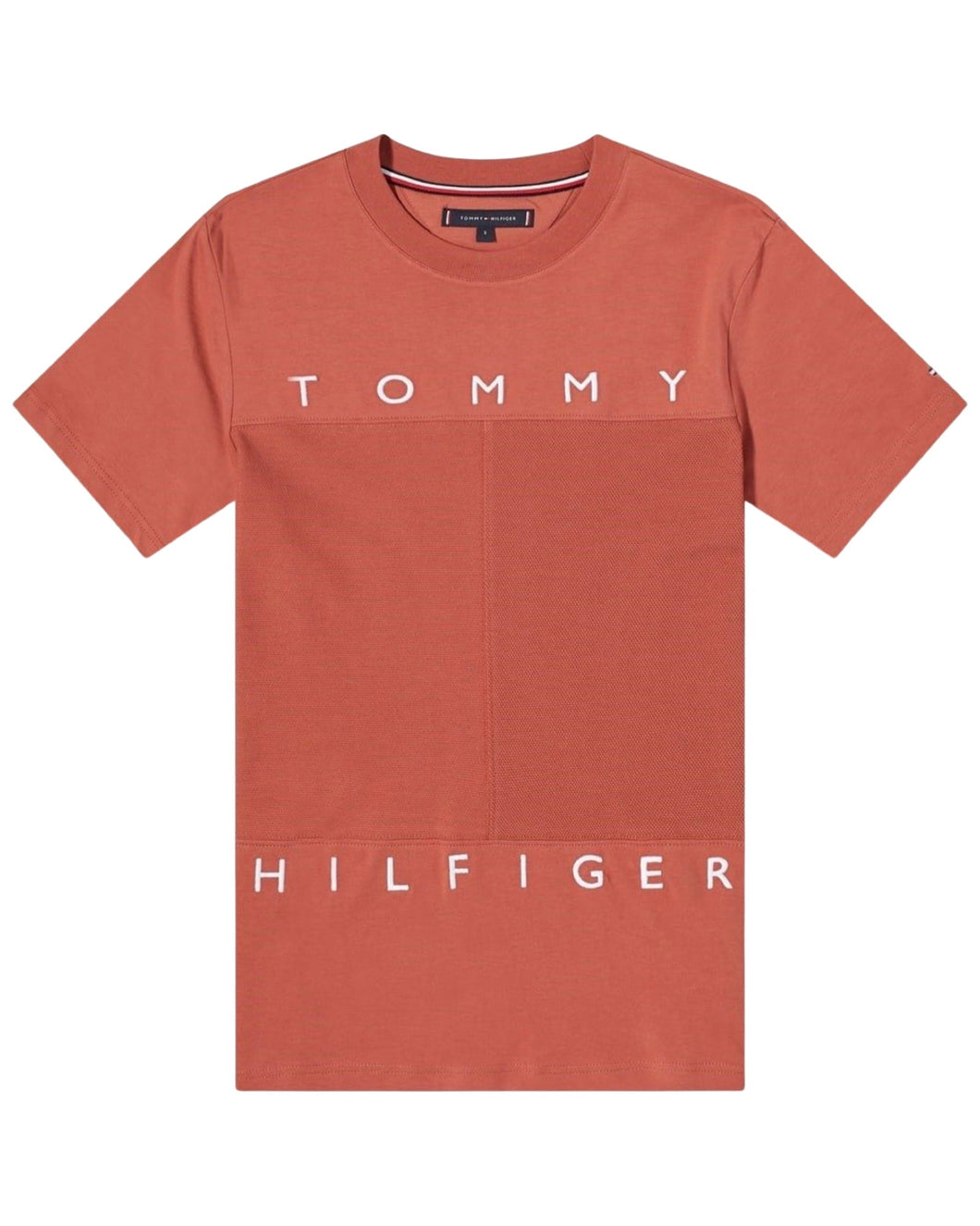 Tommy Hilfiger Mono Flag Short Sleeve T-Shirt Dusty Copper⏐ Size XS - Bisy Clothing