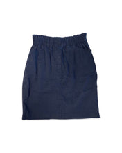 Load image into Gallery viewer, WITCHERY Size 6 Dark Navy Linen Skirt APR1721 - Bisy Clothing