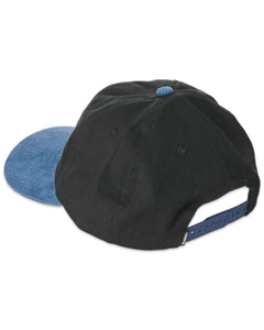 Xlarge Trio Corduroy Snapback Cap in Black / Blue - Bisy Clothing