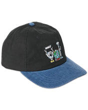 Load image into Gallery viewer, Xlarge Trio Corduroy Snapback Cap in Black / Blue - Bisy Clothing